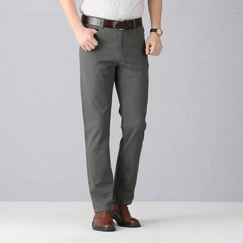 Dayton Olive Stretch Chinos:Mens Suit Pants Cotton Casual Stretch Male