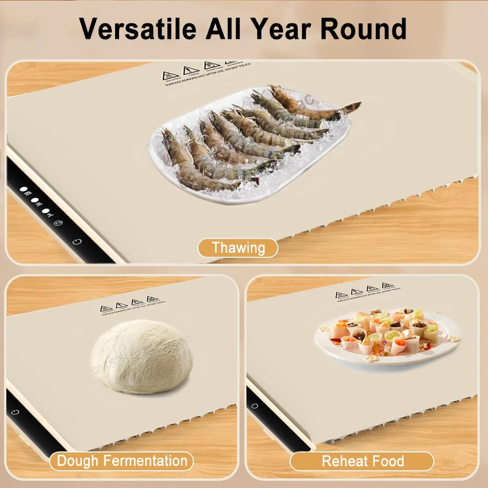 Electric Warming Tray Food Warmer Plate Foldable Portable Smart Food