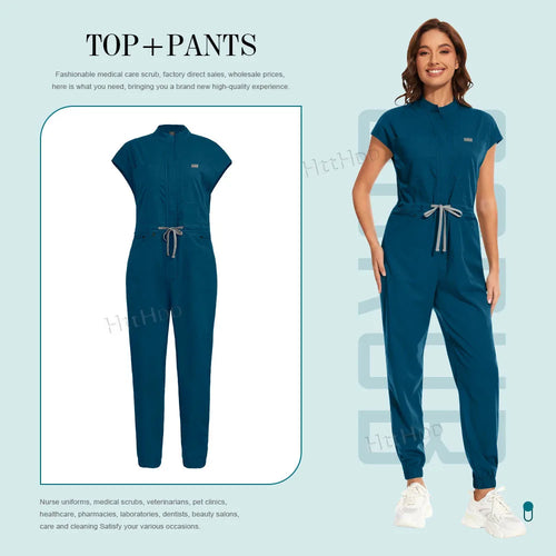 Wholesale Medical Apparel Scrub Uniform Women Short Sleeved Scrubs