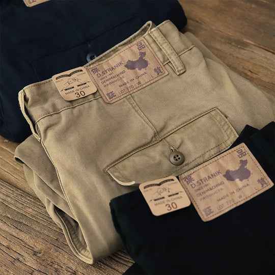 Chino pants men's AMI Kaji retro work clothes khaki pants men's cotton