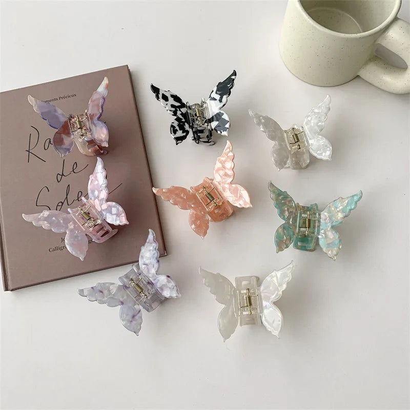 1PC French Butterfly Clip  Mermaid Hair Clip Acetic Acid Hair Clip