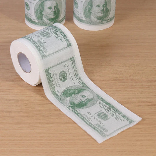 1 Roll Home Supplies Wood Pulp One Hundred Dollars Printed Rolling