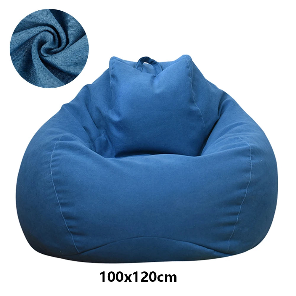 Lazy Sofa Cover Large Without Filler Bean Bag Cover Comfortable Outdoor Bedroom Lazy Seat Bag Tatami Living Room Beanbags