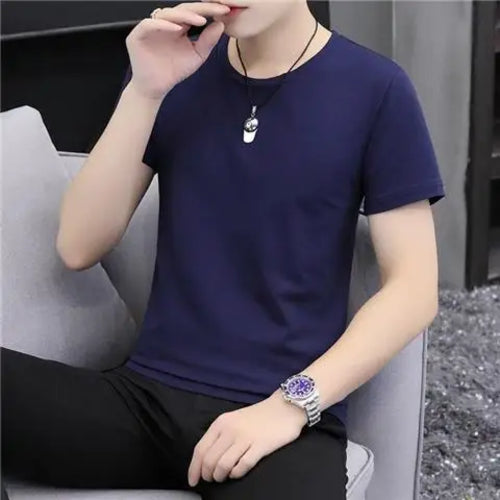 Luxurious Men's Short Sleeve T-Shirt for Summer 2023 V Neck