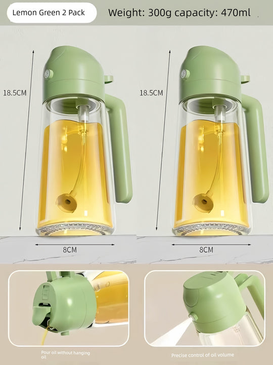 Glass Spray Oil Bottle Jar Spray Dual-Use Air Fryer Kitchen For Home Spray Oil Dispenser Oil Tank Seasoning Edible