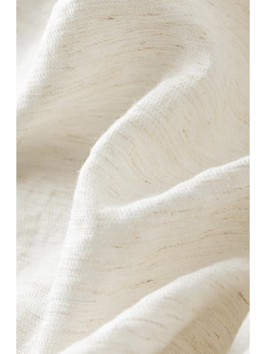 ZIQIAO Linen Solid White Cleanfit Women Suit 2024 Summer New Design