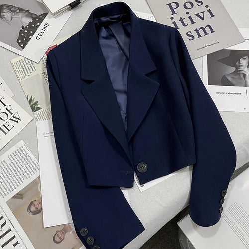 Women's Spring and Fall New Fashion Loose Solid Color Short Suit