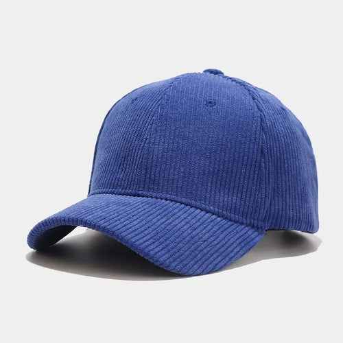 Spring Autumn Corduroy Baseball Cap for Women Men Unisex Vintage Solid
