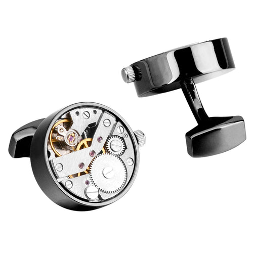 Brand Designer Watch Movement Cufflinks For Mens Business Wedding