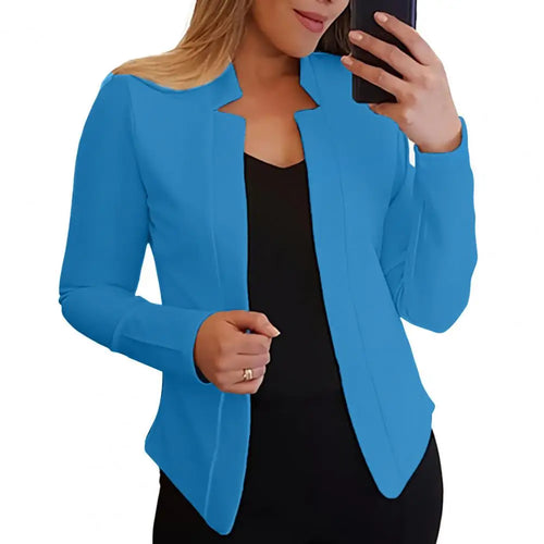 Jacket Blazer Lightweight Cardigan Blazer No Button Thick  Stylish