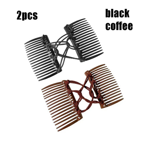 Vintage Creative Magic Hair Comb Elastic Rope Disc Hair Clip For Women