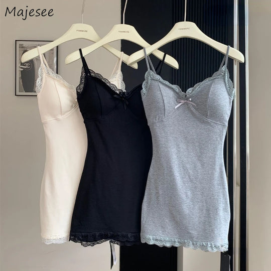 Sleeveless Dresses for Women Sexy Lace Hot Female Bodycon Dress Korean