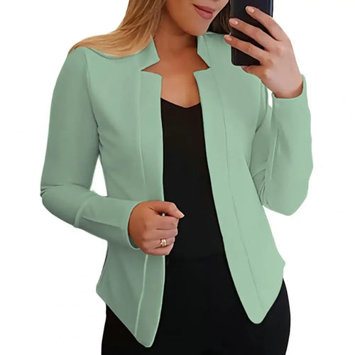 Jacket Blazer Lightweight Cardigan Blazer No Button Thick  Stylish