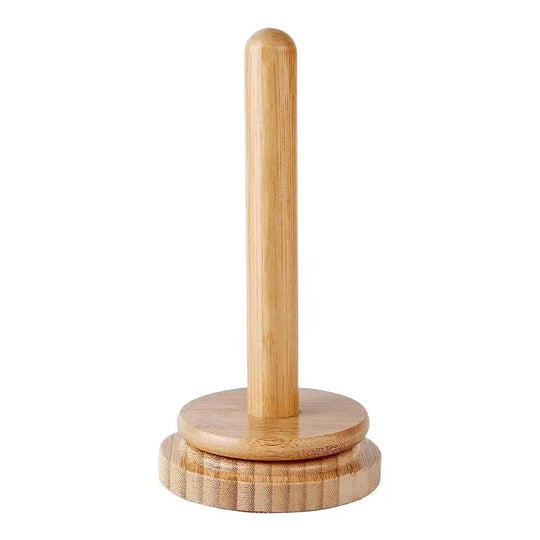 Wood Yarn Ball Holder Paper Towel Rack Vertical Rotating Weaving Tool