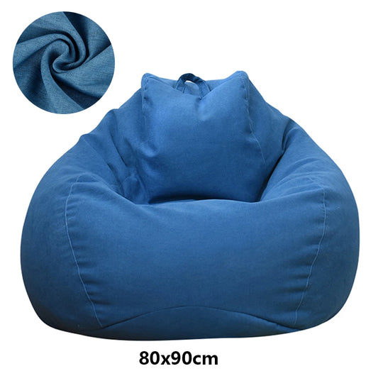 Lazy Sofa Cover Large Without Filler Bean Bag Cover Comfortable Outdoor Bedroom Lazy Seat Bag Tatami Living Room Beanbags