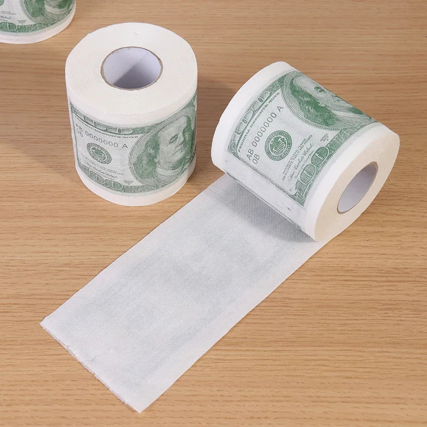 1 Roll Home Supplies Wood Pulp One Hundred Dollars Printed Rolling