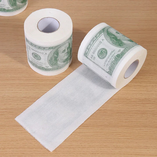 1 Roll Home Supplies Wood Pulp One Hundred Dollars Printed Rolling