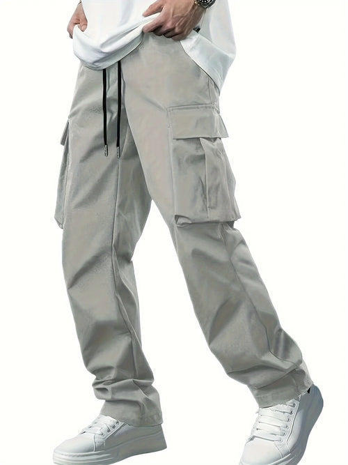 2025new men's workwear pants, European and American men's loose