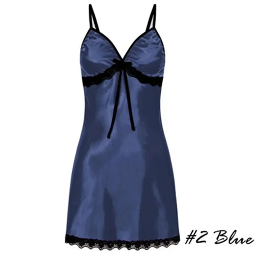 Women's Nightgown Sexy Sleepwear Silk Satin Nightwear Slip Dress