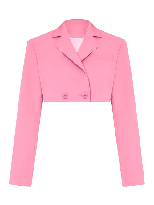 Taruxy Green New Blazers For Women Cropped Coats Jacket Summer Casual