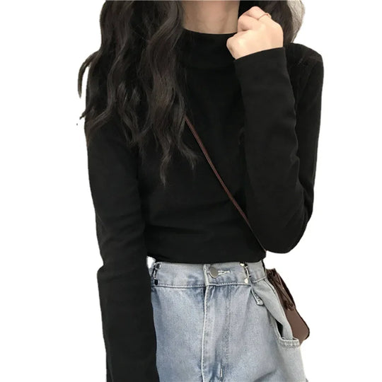 MRMT Brand New Women's Long-Sleeved T-Shirt Slimming Half