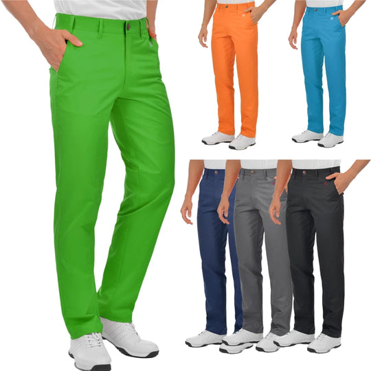 Men's Golf Pants Lesmart Dry Fit Breathable Chino Trousers Elastic