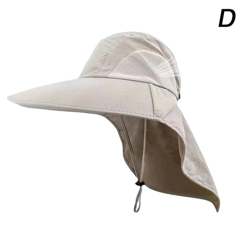 Wide Brim Sun Hat with Neck Flap for men women Adjustable Outdoor