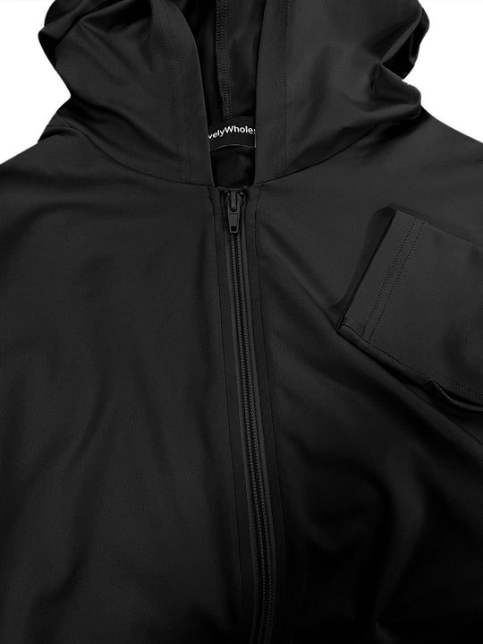 LW Hooded Collar Crop Top T-shirt Autumn Solid Color Long Sleeve Women's Hooded Crop Tops Slim Fit Short Streetwear Sporty sport