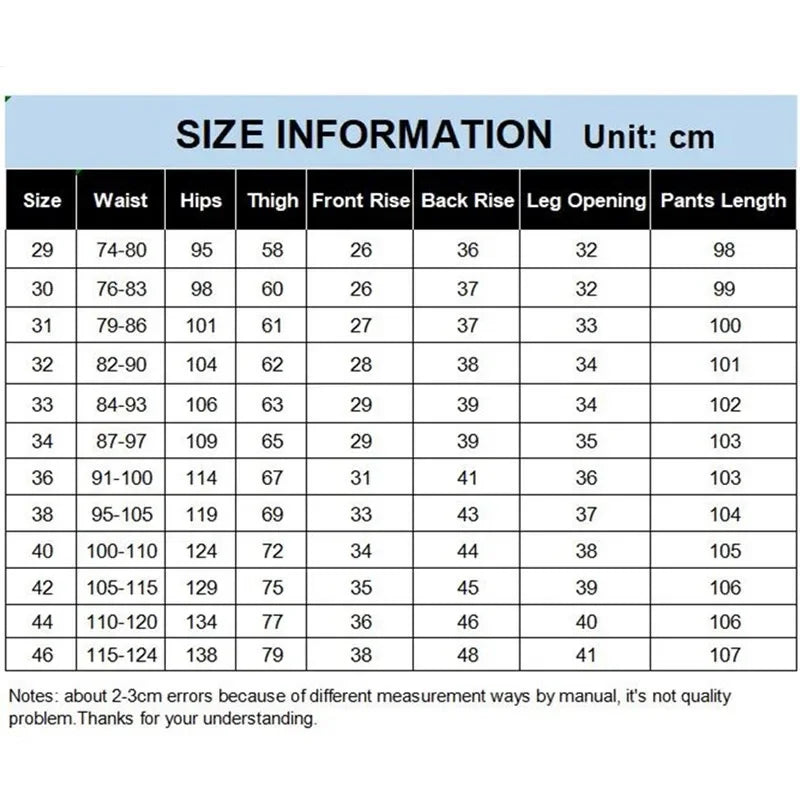 Stretched Casual Men Cotton Trousers Loose Plus Size 46 44 42 40