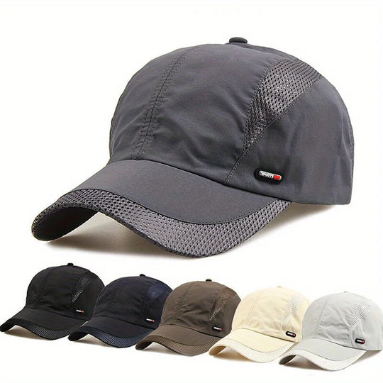 1pc Unisex Breathable Mesh Baseball Cap, Adjustable Quick-Dry Sports