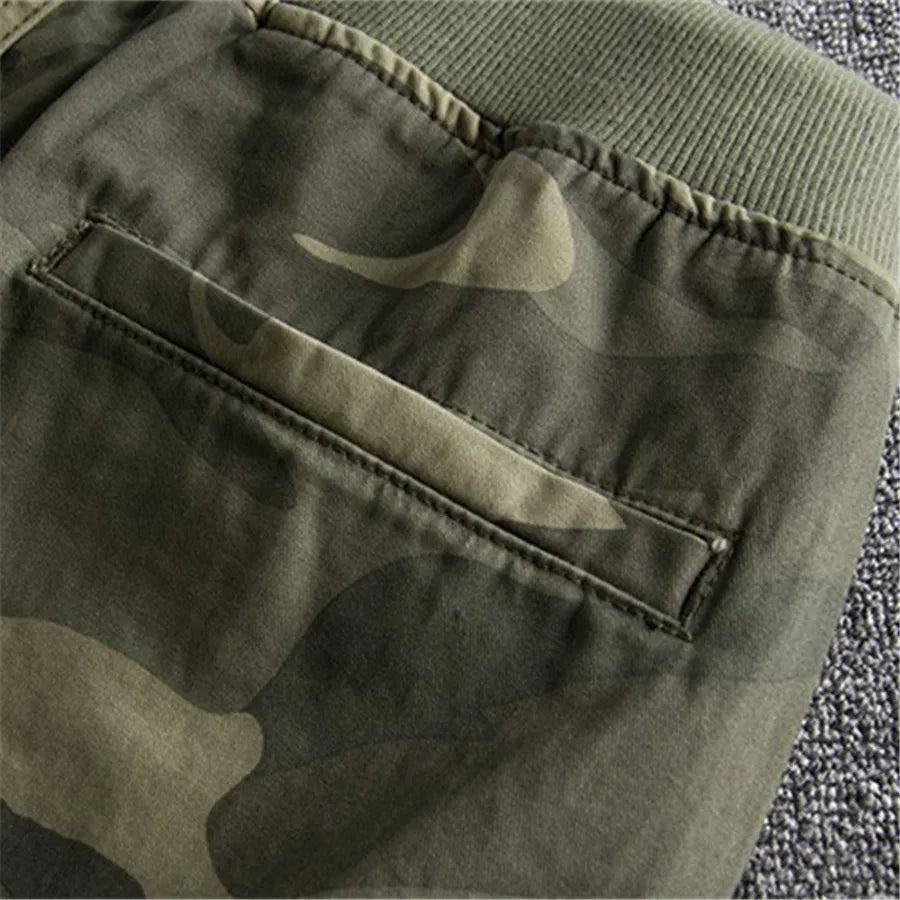 2024 Summer Men Camouflage Shorts Casual Elastic Waist Comfort Loose