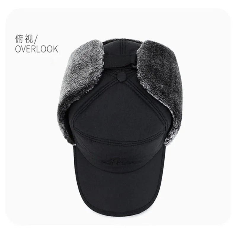 2024 Winter Warm Thickened Artificial Fur Baseball Hat Men's and