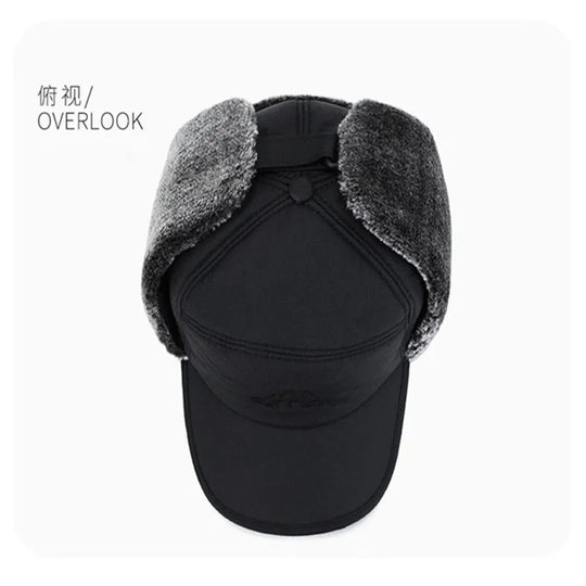 2024 Winter Warm Thickened Artificial Fur Baseball Hat Men's and