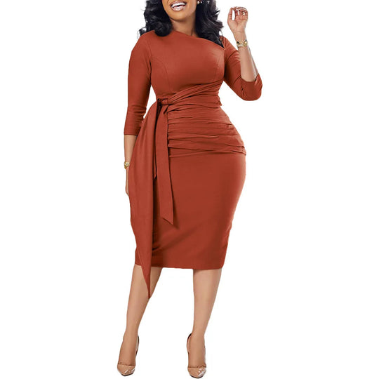 Evening Dresses with Side Train Sparkly Sequins Lace African Party Dress Elegant Nigerian Formal Asoebi Prom Gown