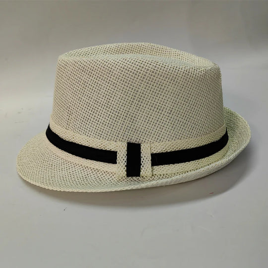 Men's Korean fashion summer hat outdoor leisure sun hat Beach Hat straw breathable hat