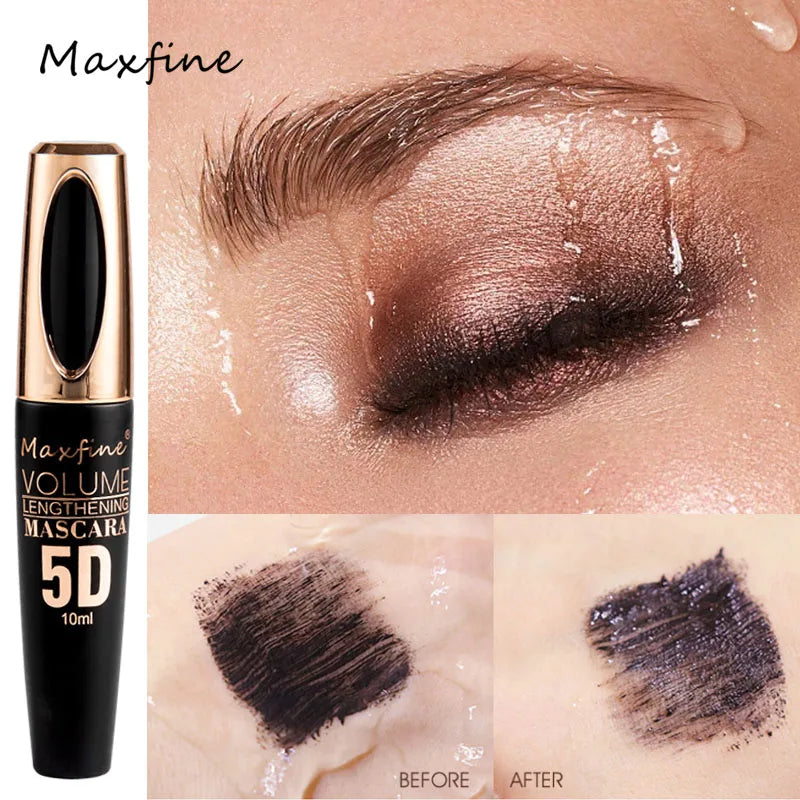 MAXIFINEST 5D Silk Fiber Eyelash Mascara, the Black Amount and Length of