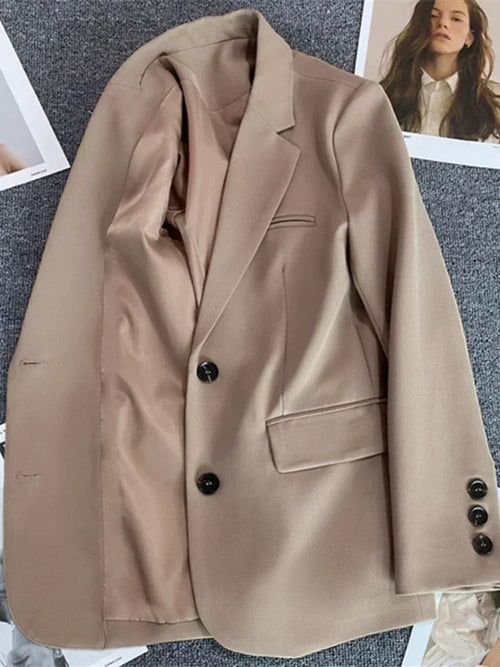 Women's Jacket New in Korean Fashion Small Suit Top Brown Suit Coat