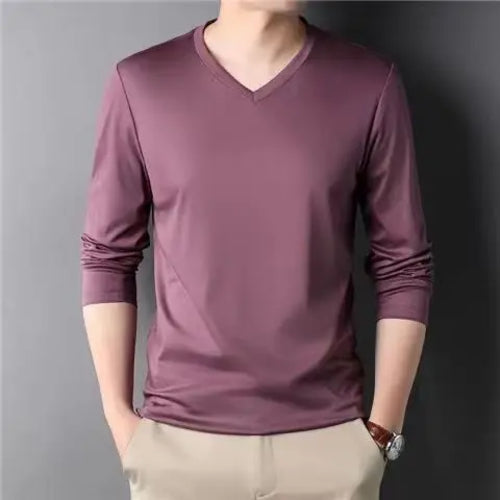 Fashion Luxury Men's Clothing Stylish V-Neck Men's Long Sleeve Casual