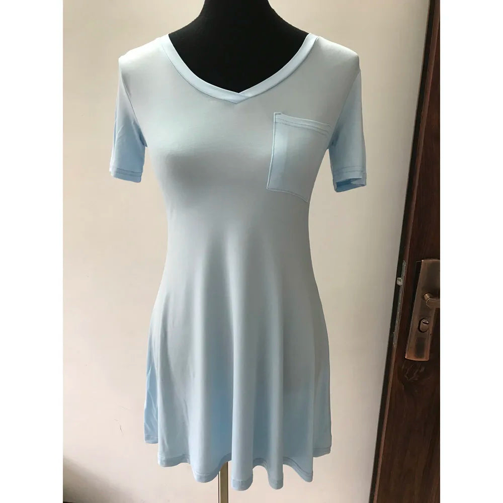 Short Sleeve Summer Dresses Women Casual Loose T shirt Dress