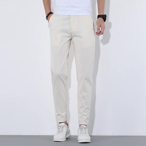 HIQOR Man Pants 9 Colors Mens Casual Long Pants Summer Thin Cotton