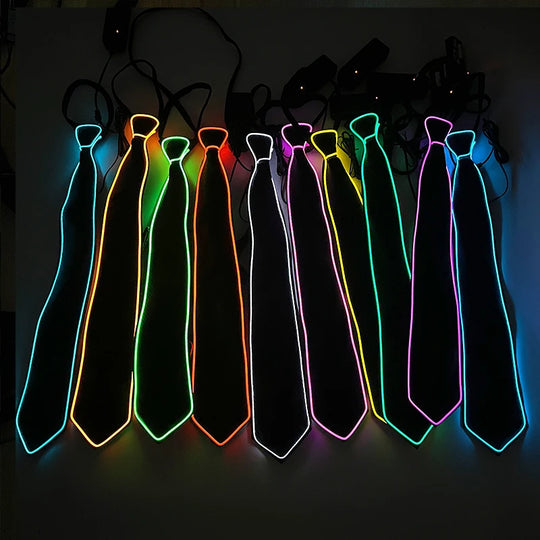light up Men's hat and tie Led luminous Funny hat glowing Top Hat for Fluorescent club dance show props performances costumes