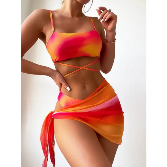 Serena Three-Piece Swimsuit – Stylish & Chic Swimwear Set