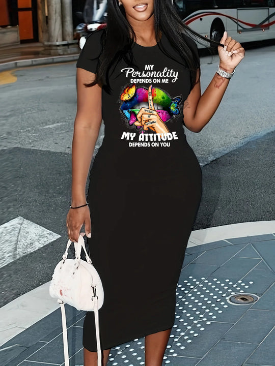 Women's Dress Summer Fashion New Black Solid Color Short-sleeved Pajamas Home Casual Daily Loose Plus Size Dress Clothing