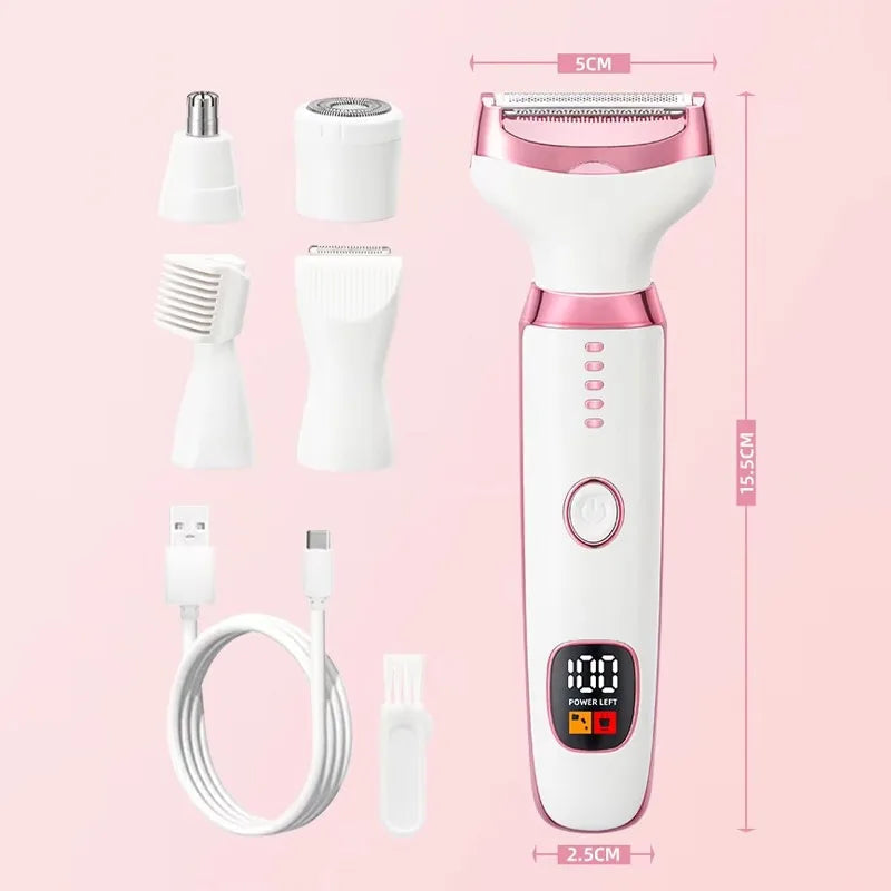 Electric Blade for Women 5 in 1 Rechargeable Painless Body Razors