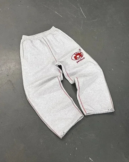 Y2k Embroidered Gray Casual Pants Camo Functional Tactical Functional