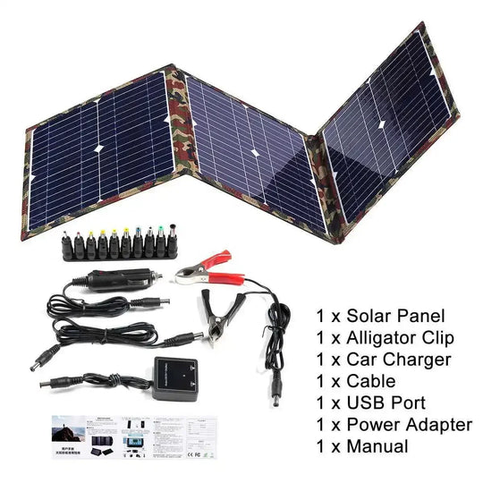 800W Foldable Solar Panel Portable Solar Charger 12v Battery Power