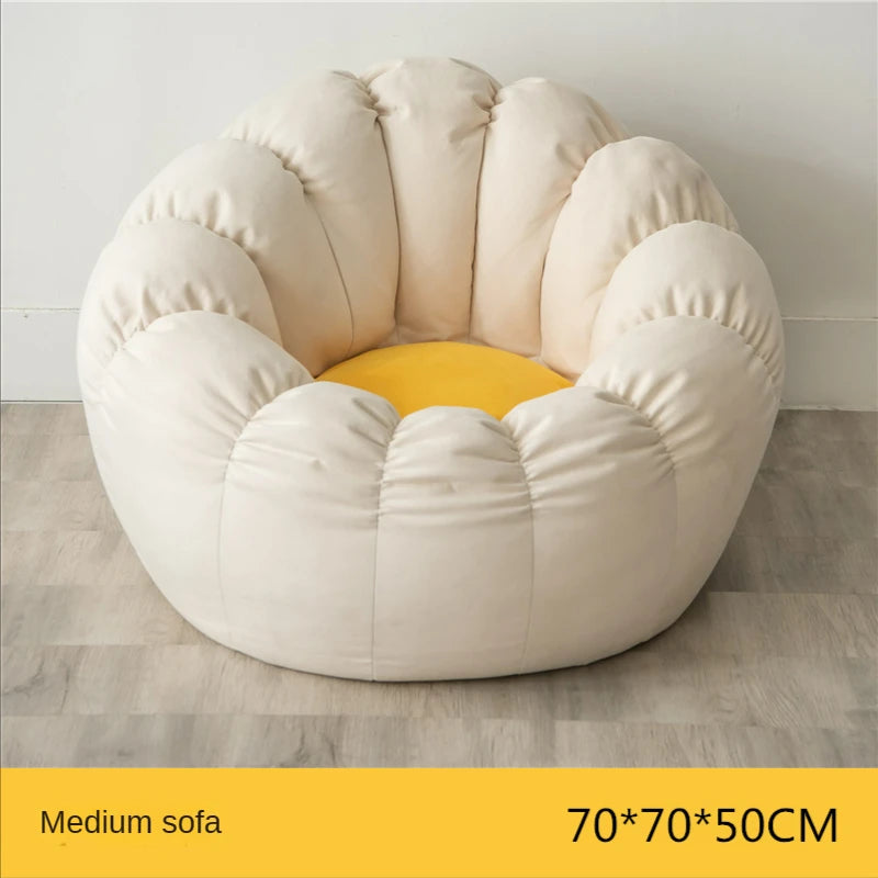 Lazy Sofa Single Seat Sleep rest Sofa Tatami Furniture sofas for living room comfortable Lazy Sofa Bean Bag Sofa with Stool