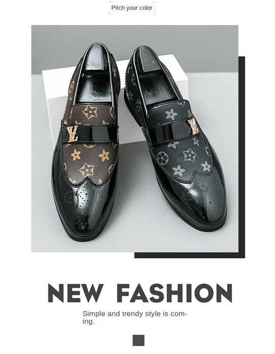 Summer British Slip-On Small Leather Shoes for Men, Lazy Korean Style Versatile Casual Leather Shoes for Men, Business Men's Sho