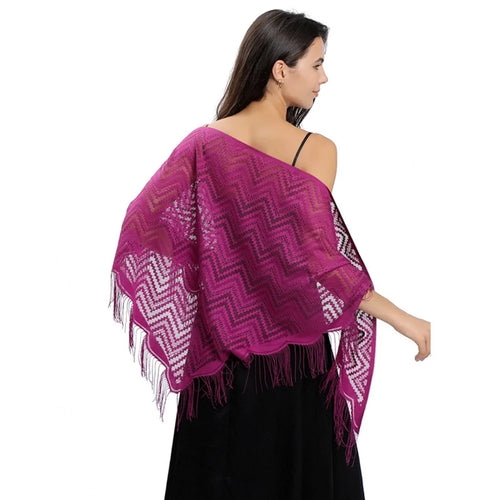 Triangle Scarf Fashion Lace Shawls Lady Cape Wraps Pure Color Wedding