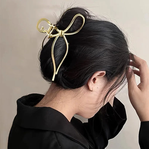 Metal Geometric Hair Claw Crab Hairpins Fashion Cross Hair Clips